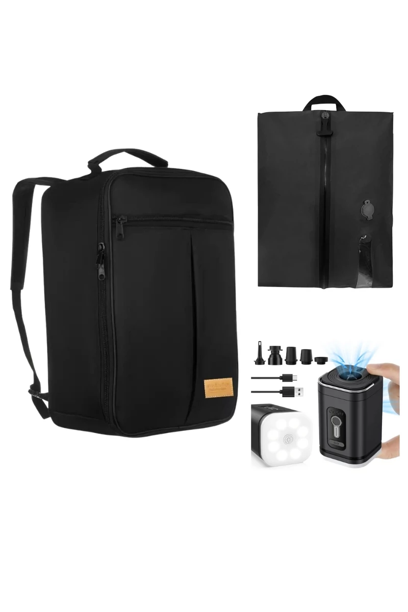 Set Călătorie 3În1 Rucsac Wizzair 40*30*20cm Negru , Sac